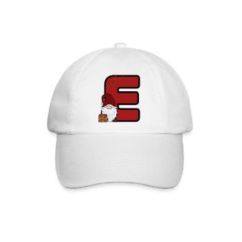 E-Weihnachtsgnom mit Geschenk - Baseballkappe - Weiß/Weiß - Vorne