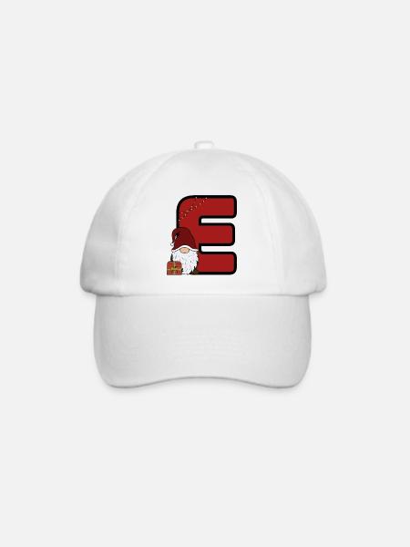 E-Weihnachtsgnom mit Geschenk - Baseballkappe - Weiß/Weiß