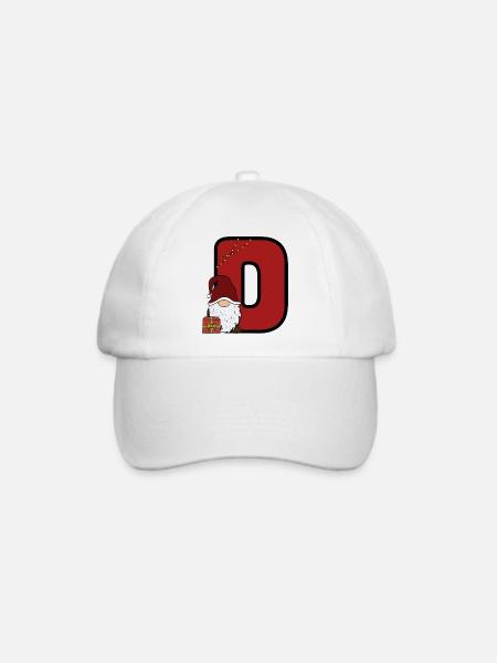 Weihnachts D mit Santa Geschenk - Baseballkappe - Weiß/Weiß