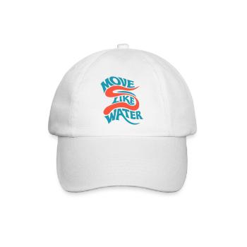 Move like water - Baseballkappe - Weiß/Weiß - Vorne