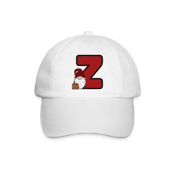 Z Weihnachtsgnom Z Design - Baseballkappe - Weiß/Weiß - Vorne