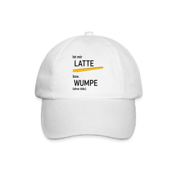 Ist mir Latte bzw Wumpe - Baseballkappe - Weiß/Weiß - Vorne