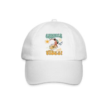 Summer Vibes Surfer - Baseballkappe - Weiß/Weiß - Vorne