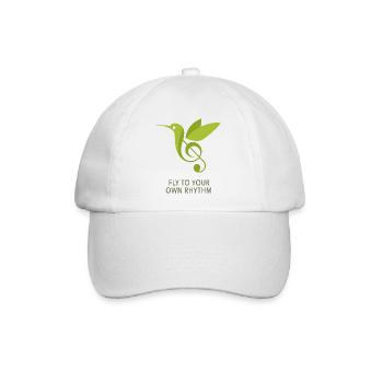 Fly to Your Own Rhythm – Kolibri Design - Baseballkappe - Weiß/Weiß - Vorne