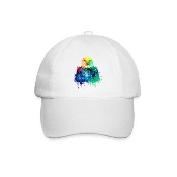 Adler Aquarell Illustration - Baseballkappe - Weiß/Weiß - Vorne