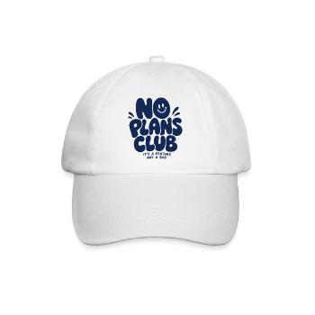 No Plans Club – It's a Feature Not a Bug - Baseballkappe - Weiß/Weiß - Vorne
