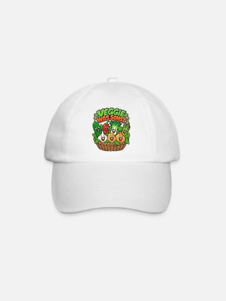 Veggie Was Sonst - Baseballkappe - Weiß/Weiß
