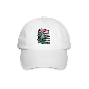 Lebendige gestapelte Buchmontage - Baseballkappe - Weiß/Weiß - Vorne