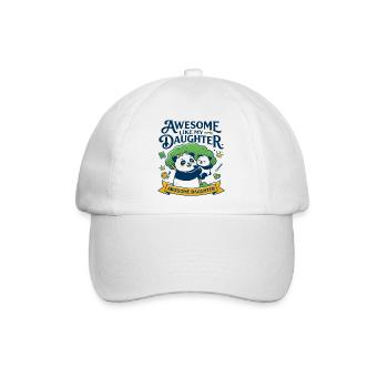 Awesome Like My Daughter Family Slogan - Baseballkappe - Weiß/Weiß - Vorne