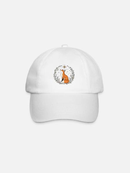 Fuchs Krafttier Natur - Baseballkappe - Weiß/Weiß