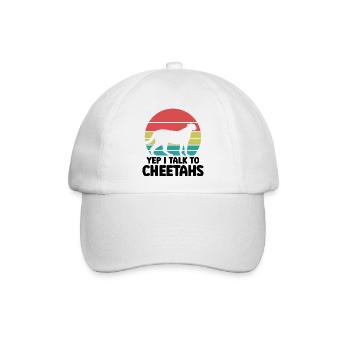 Gepard Humor Retro - Baseballkappe - Weiß/Weiß - Vorne