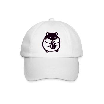 Suesser Hamster Icon - Baseballkappe - Weiß/Weiß - Vorne