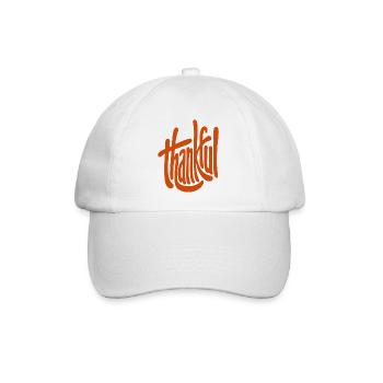 Dankbarkeit  - Baseballkappe - Weiß/Weiß - Vorne