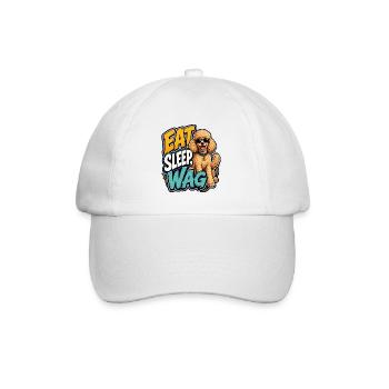 Pudel - Baseballkappe - Weiß/Weiß - Vorne