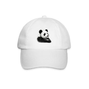 Panda Illustration - Baseballkappe - Weiß/Weiß - Vorne