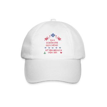  Geschenk Weihnachten - Baseballkappe - Weiß/Weiß - Vorne