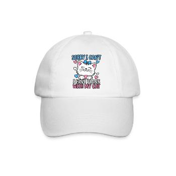 Katzenliebhaber Katzenmama Haustiereltern Kätzchenkunst - Baseballkappe - Weiß/Weiß - Vorne