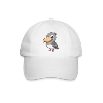 Schuhschnabel Vogel - Baseballkappe - Weiß/Weiß - Vorne
