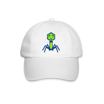 Bakteriophage Virus Icon - Baseballkappe - Weiß/Weiß - Vorne