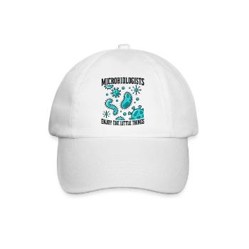 Mikrobiologie Lustiger Wissenschaftler Mikrobiologe Kunst - Baseballkappe - Weiß/Weiß - Vorne