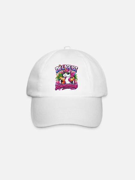 Einhorn-Party: Glitzer-Drinks - Baseballkappe - Weiß/Weiß