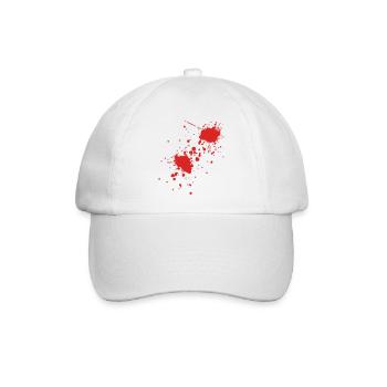 blutfleck - blood - blut - Baseballkappe - Weiß/Weiß - Vorne