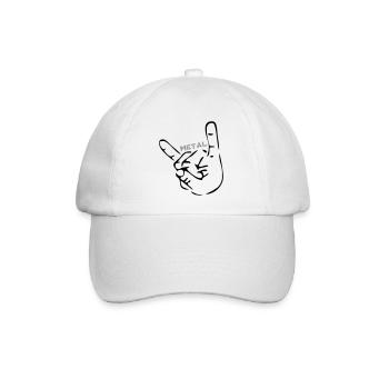 Heavy Metal Pommesgabel - Baseballkappe - Weiß/Weiß - Vorne