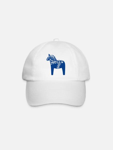 Dala Pferd - Baseballkappe - Weiß/Weiß