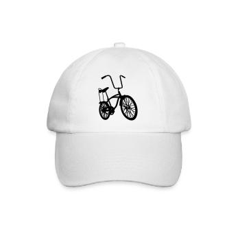 old school retro bike - Baseballkappe - Weiß/Weiß - Vorne