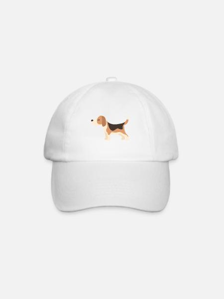 beagle - Baseballkappe - Weiß/Weiß