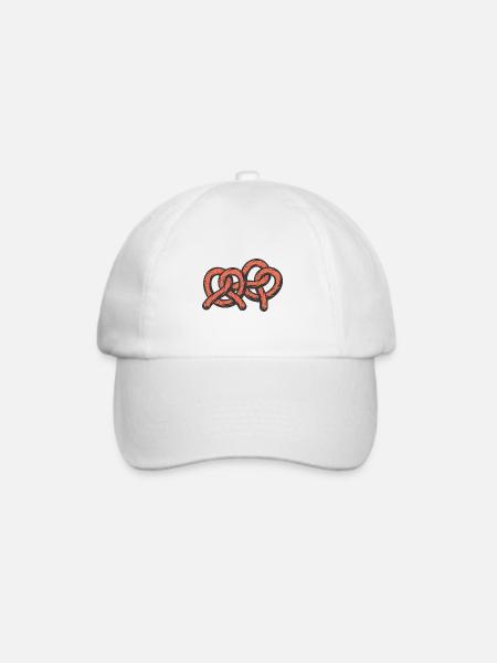 Brezeln - Baseballkappe - Weiß/Weiß