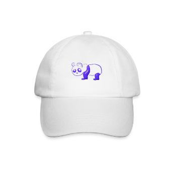 blauer Panda Symbol Tier Bär - Baseballkappe - Weiß/Weiß - Vorne