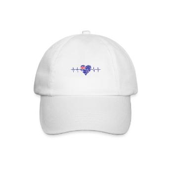 Australia, Down Under - Baseballkappe - Weiß/Weiß - Vorne