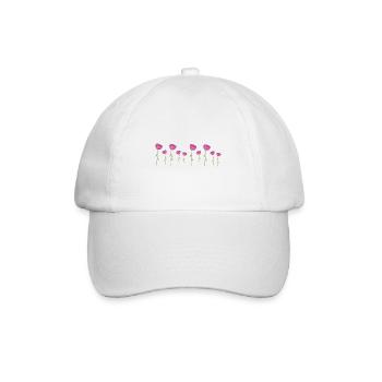 rosen pink blumen pflanzen - Baseballkappe - Weiß/Weiß - Vorne