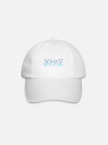 Skihase - Baseballkappe - Weiß/Weiß