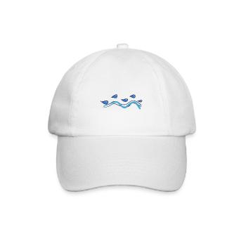 linie tropfen wasser symbol linien - Baseballkappe - Weiß/Weiß - Vorne