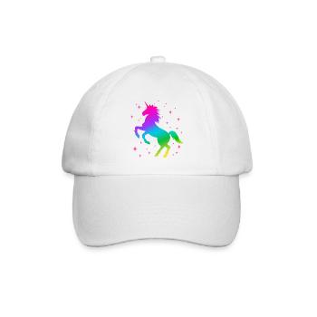 Einhorn Sterne - Baseballkappe - Weiß/Weiß - Vorne
