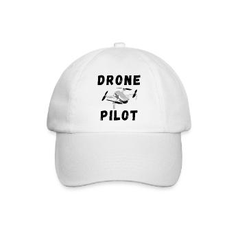 Drohnen Pilot, Quadrocopter, RC & FPV Drohne - Baseballkappe - Weiß/Weiß - Vorne