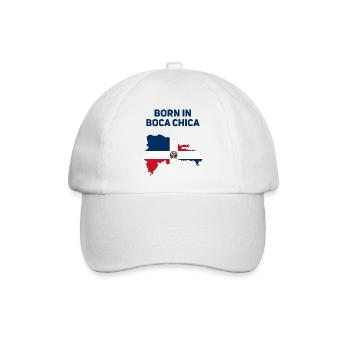 Dominikanische Republik - Baseballkappe - Weiß/Weiß - Vorne