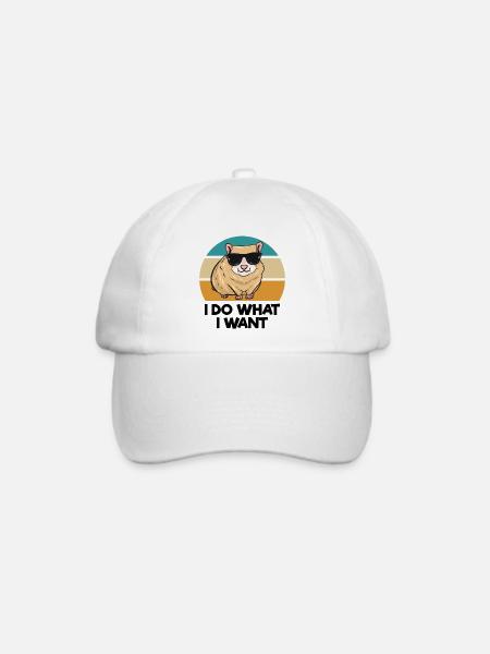 Hamster - Baseballkappe - Weiß/Weiß