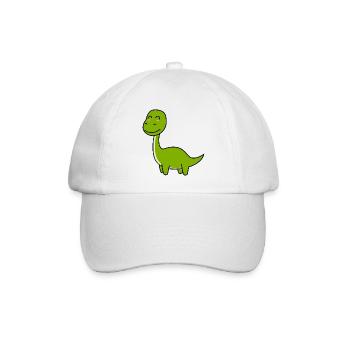 Dinosaurier brontosaurus Comic - Baseballkappe - Weiß/Weiß - Vorne