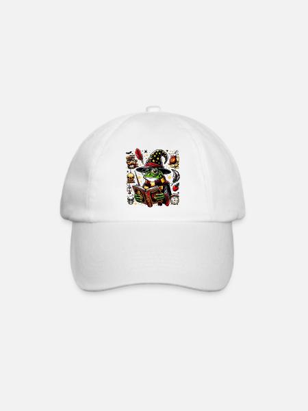 Frosch Magier Magie Lustige Tiere - Baseballkappe - Weiß/Weiß