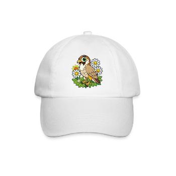 Ein sanfter Falke - Baseballkappe - Weiß/Weiß - Vorne
