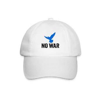 NO WAR mit Friedenstaube - Baseballkappe - Weiß/Weiß - Vorne