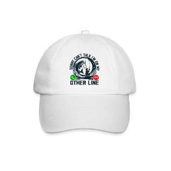 Lustig Angeln Männer Papa Fischer Lustig Fisch Barsch - Baseballkappe - Weiß/Weiß - Vorne
