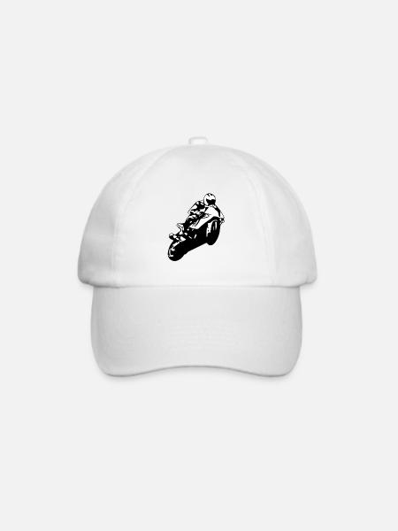 Motorrad - Baseballkappe - Weiß/Weiß