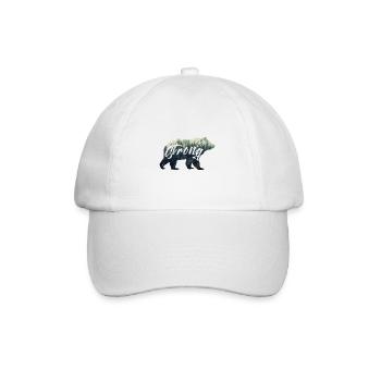 sei stark,be strong. Bär, Wald - Baseballkappe - Weiß/Weiß - Vorne