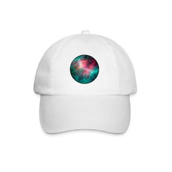 Galaxy - Space - Sterne - Cosmic - Kunst - - Baseballkappe - Weiß/Weiß - Vorne