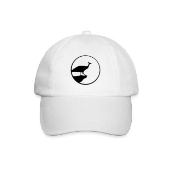 klippe mond rund kreis nacht abend sonne vogel sil - Baseballkappe - Weiß/Weiß - Vorne