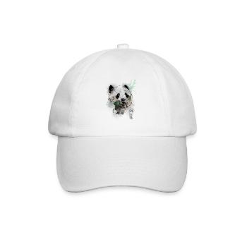 Aquarell-Panda-Bär - Baseballkappe - Weiß/Weiß - Vorne